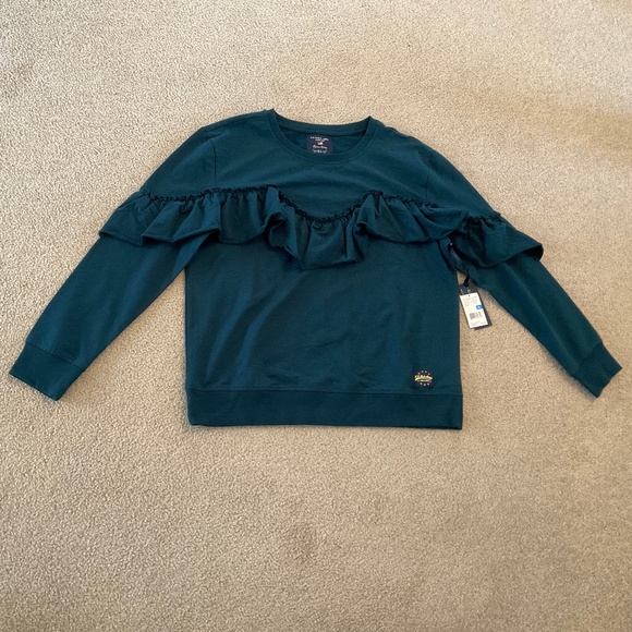 size XL, bust up to 44” inches, greenish blue sweater, new condition - Picture 4 of 9